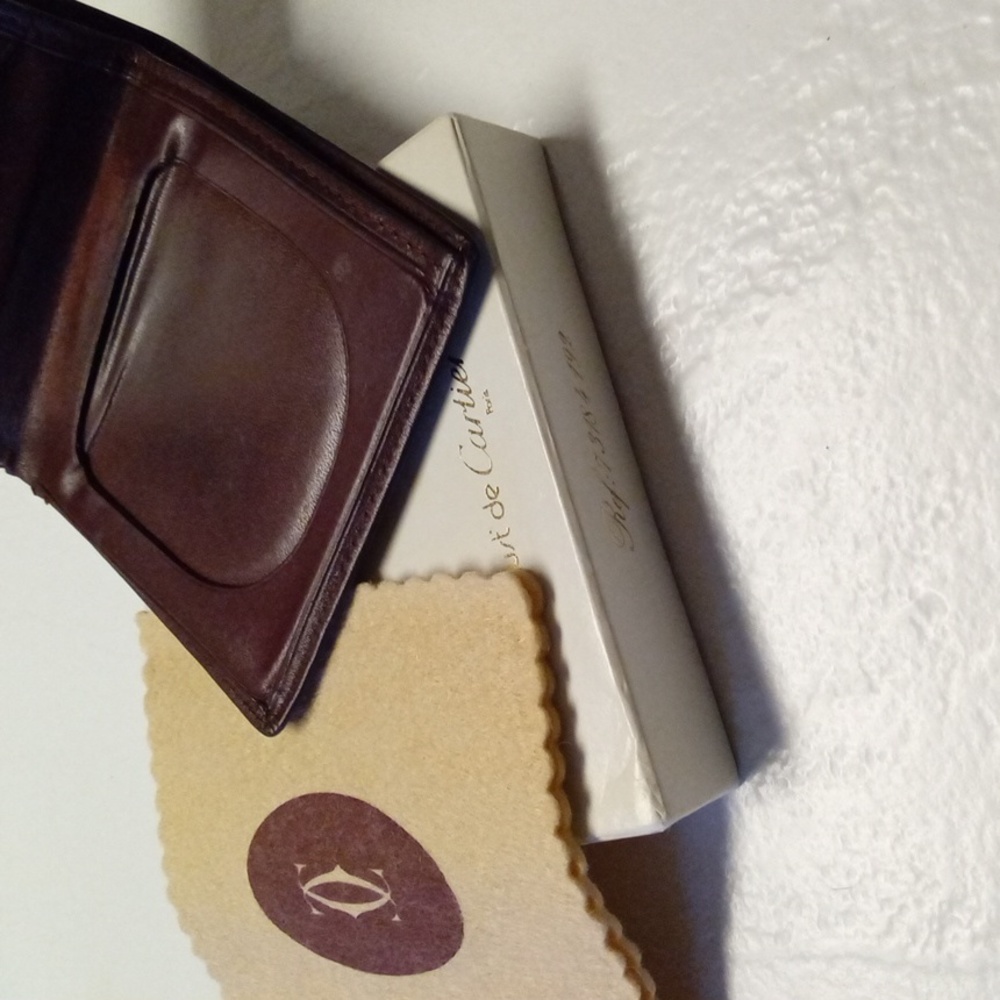 Cartier Must de Cartier Bifold Wallet Gold Corners - Picture 8 of 14